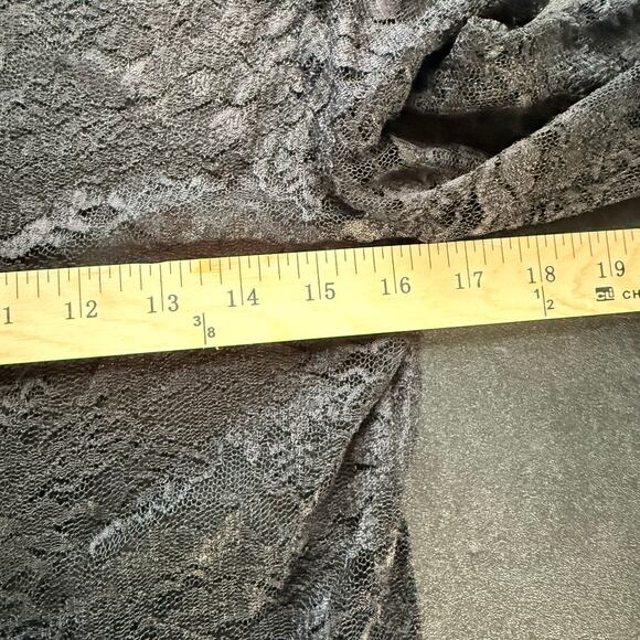 Dark Romantic Fairy Goth Lace Long Sleeve V-Neck Gothic Coquette Y2K Top S/M - Picture 3 of 9